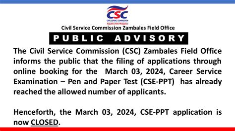 csc zambales|CSC Region III .
